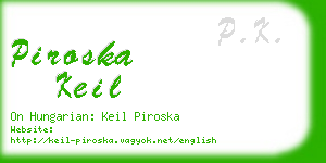 piroska keil business card